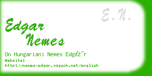 edgar nemes business card